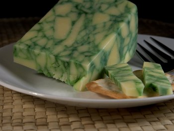 This photo of a slab of Sage Derby Cheese - a beautiful cheese - was taken by California photographer Jon Sullivan.